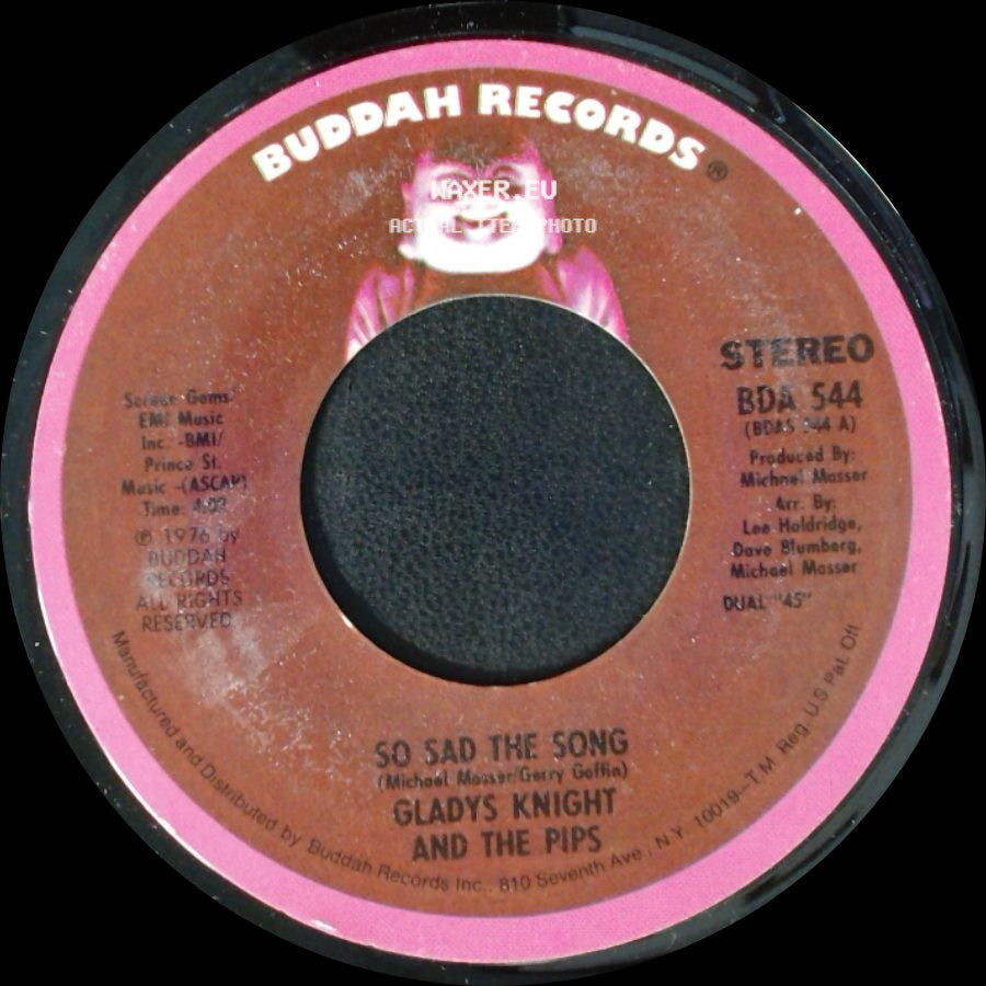 Gladys Knight And The Pips - So Sad The Song - Inst. Theme / So Sad The Song side B