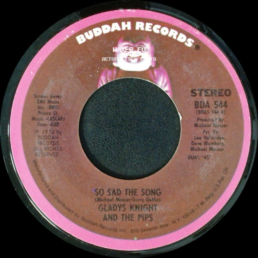 Gladys Knight And The Pips - So Sad The Song / So Sad The Song - Inst. Theme side A