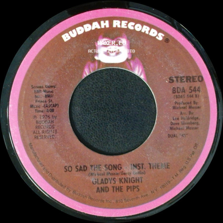 Gladys Knight And The Pips - So Sad The Song / So Sad The Song - Inst. Theme side B