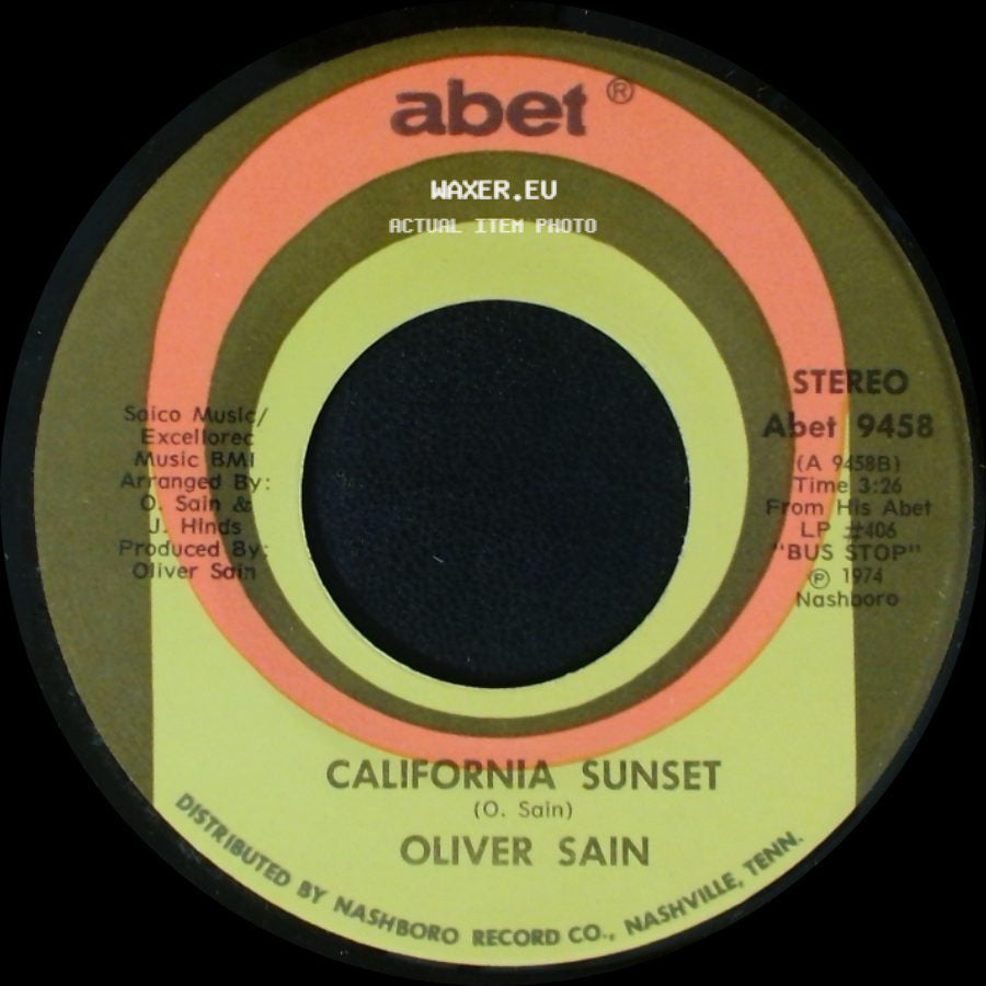 Oliver Sain - California Sunset / Booty Bumpin' (The Double Bump) side A