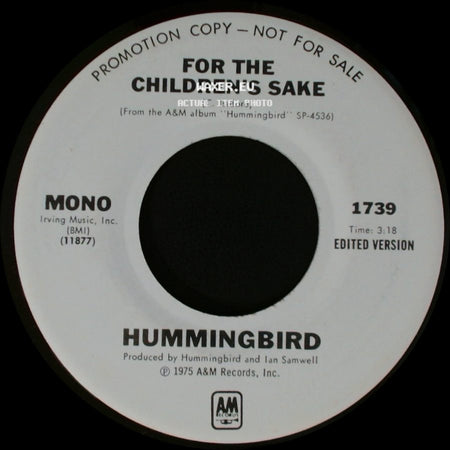 Hummingbird - For The Children's Sake / For The Children's Sake side A