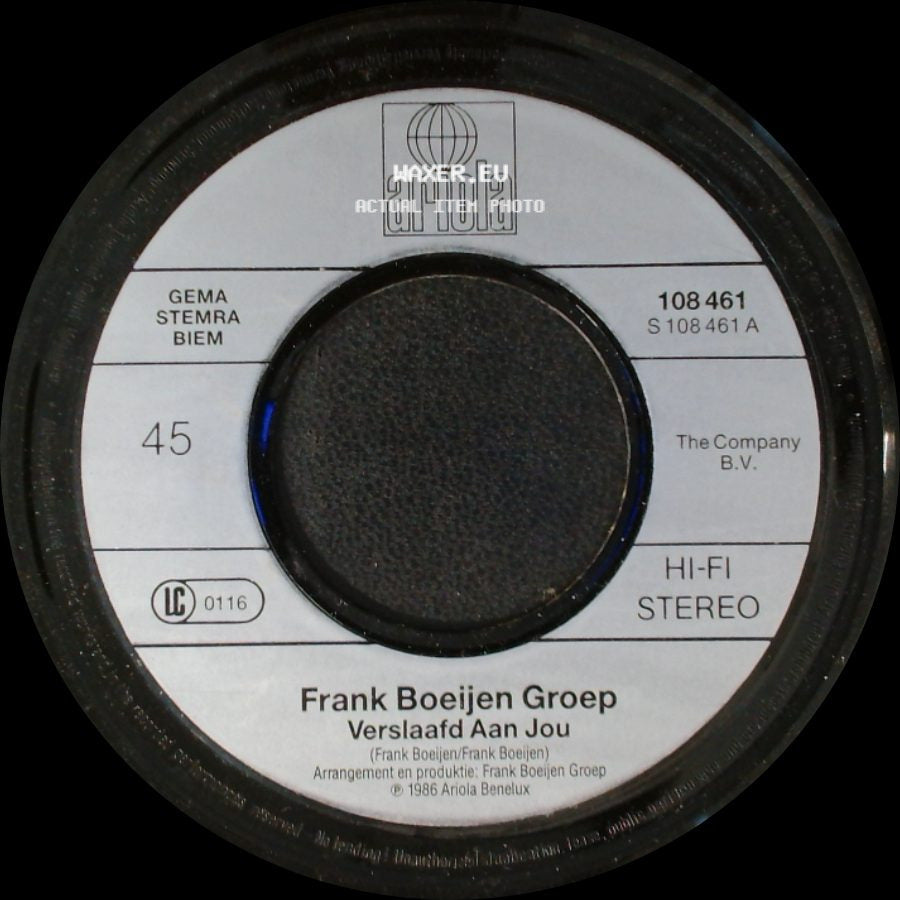 Frank Boeijen Groep - Op Zoek Naar De Verloren Tijd / Verslaafd Aan Jou side B