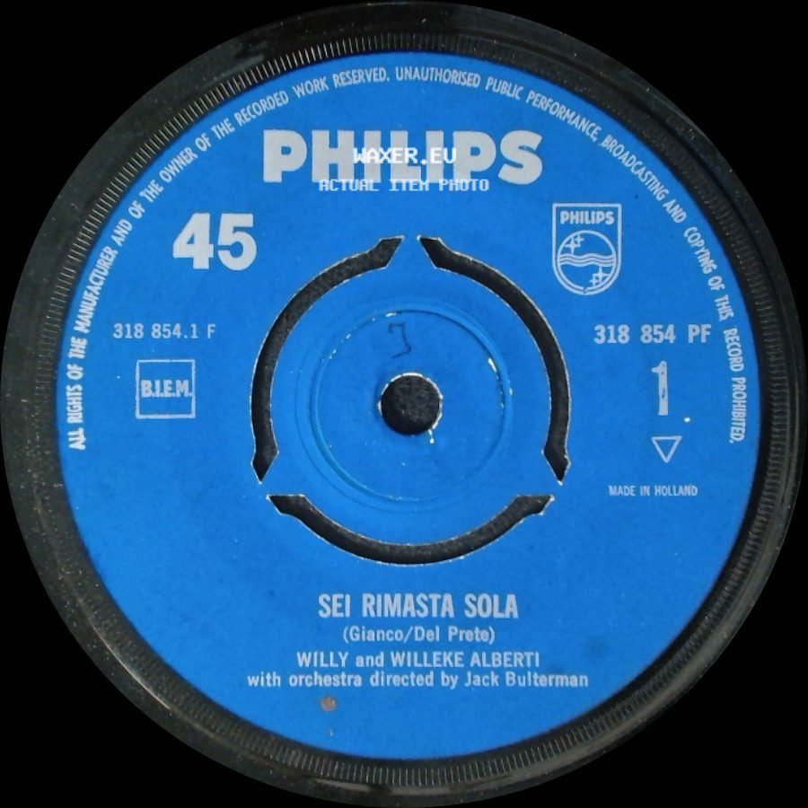 Willy And Willeke Alberti - Sei Rimasta Sola / O' Marenariello side A