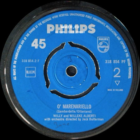 Willy And Willeke Alberti - Sei Rimasta Sola / O' Marenariello side B