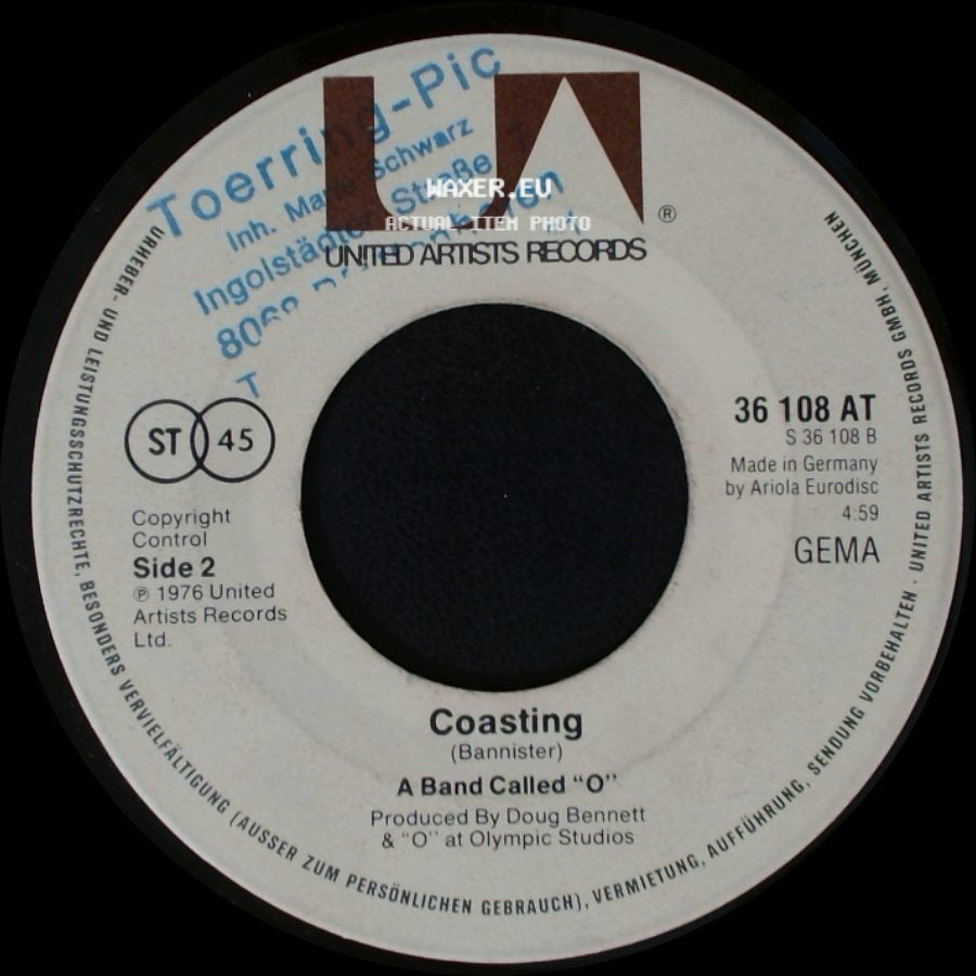 A Band Called "O" - A Smile Is Diamond / Coasting side B
