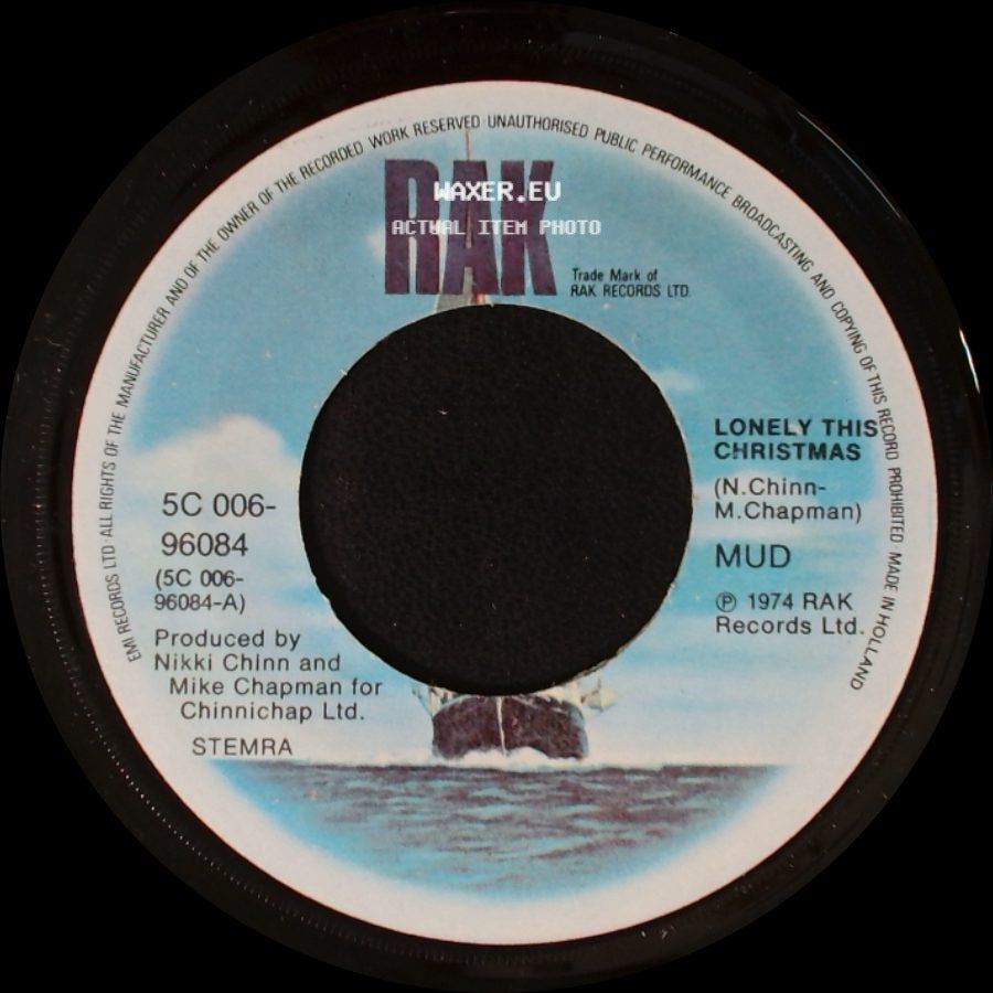 Mud - I Can't Stand It / Lonely This Christmas side B