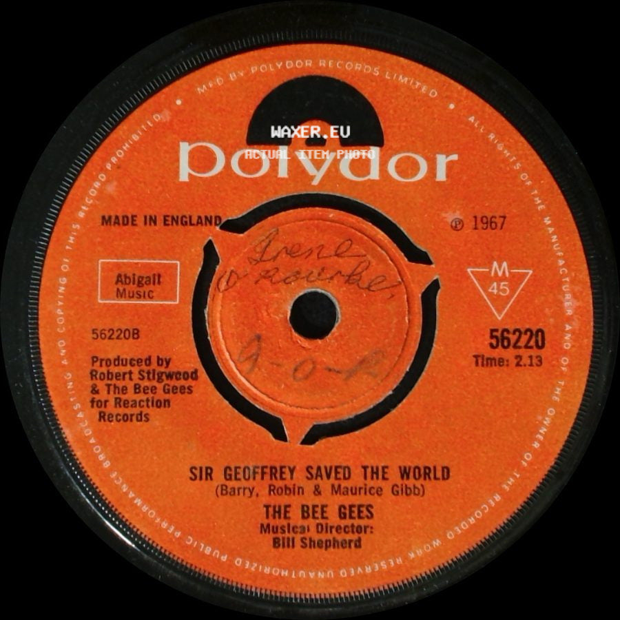 The Bee Gees - Sir Geoffrey Saved The World / World side A