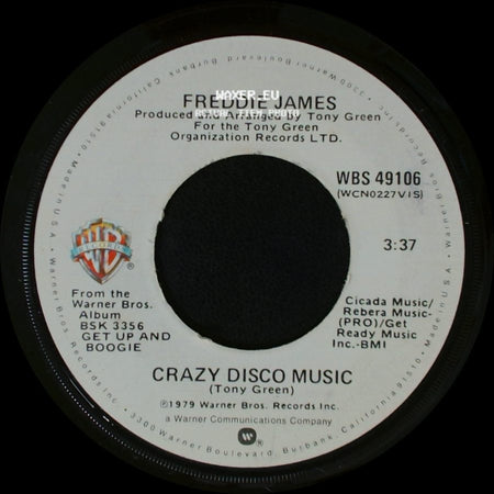 Freddie James - Hollywood (Edit) / Crazy Disco Music side B
