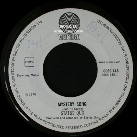 Status Quo - Drifting Away / Mystery Song side B