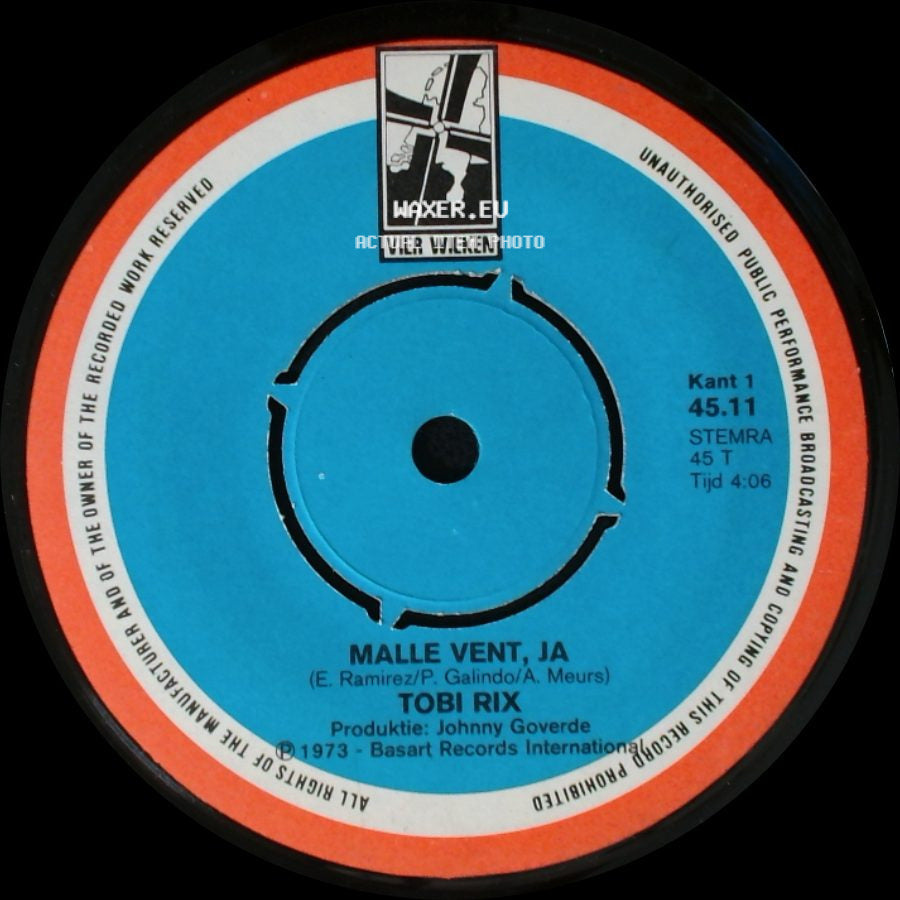 Tobi Rix / Toby Rix - Malle Vent, Ja / Joekelilleman side A