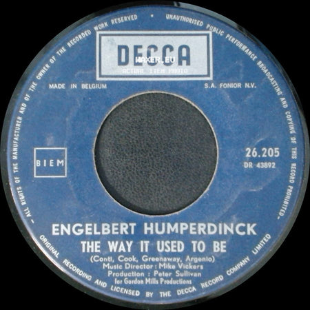Engelbert Humperdinck - The Way It Used To Be / A Good Thing Going side A
