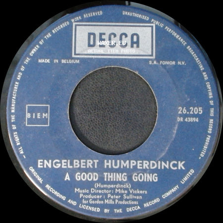 Engelbert Humperdinck - The Way It Used To Be / A Good Thing Going side B