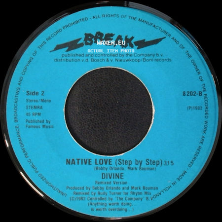 Divine - Native Love (Step By Step) / Native Love (Step By Step) side B