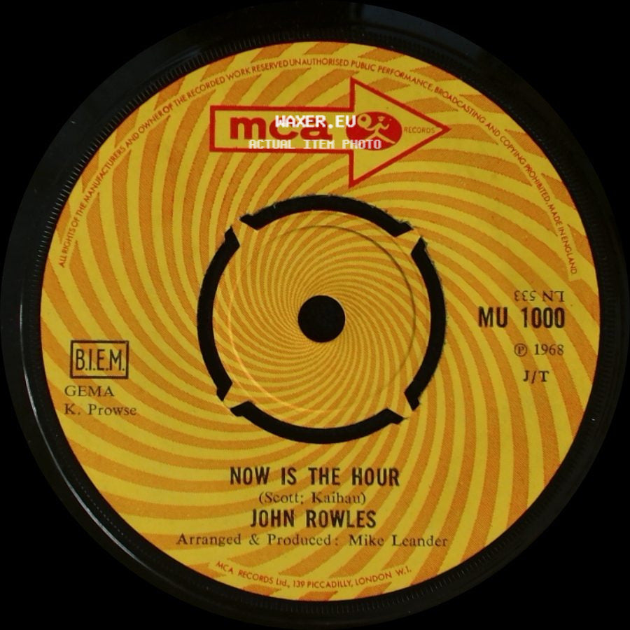 John Rowles - Now Is The Hour / If I Only Had Time side A