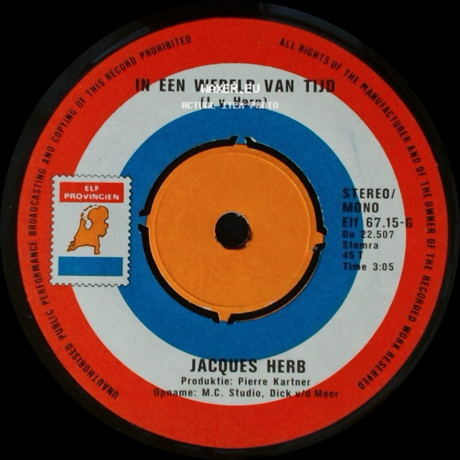 Jacques Herb - Werkeloos / In Een Wereld Van Tijd side B