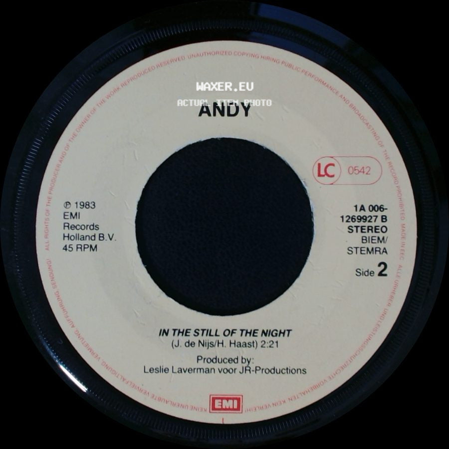 Andy - Ik Mis Je / In The Still Of The Night side B