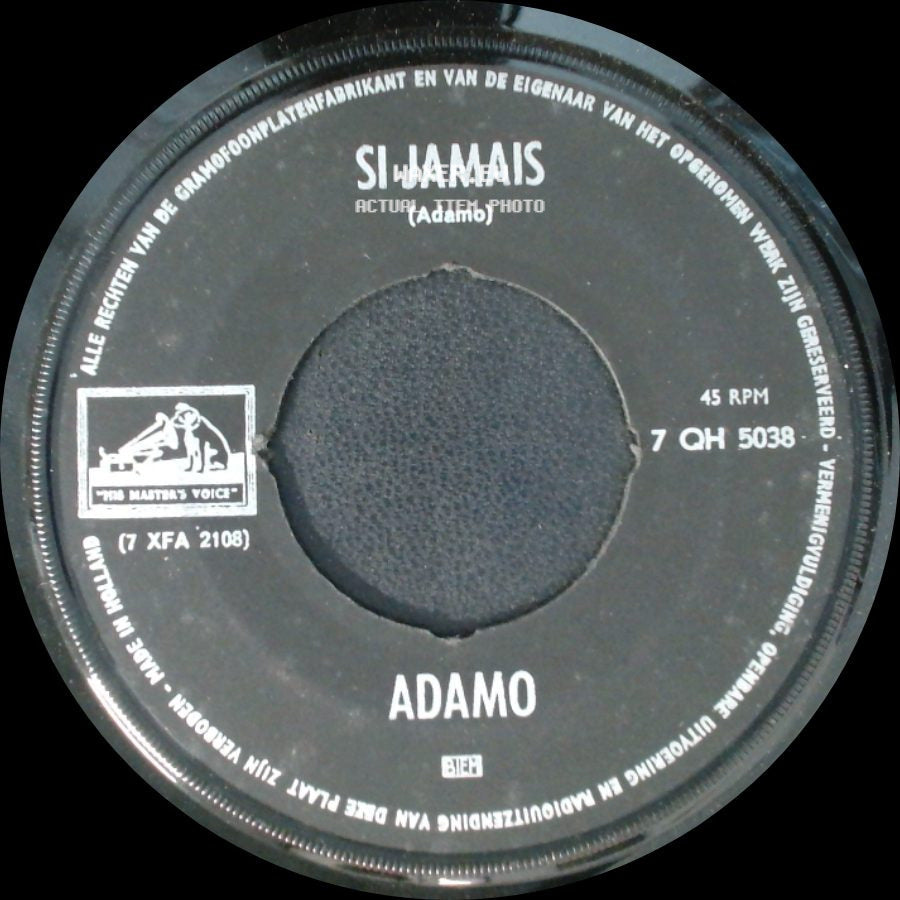 Adamo - Quand Les Roses / Si Jamais side B