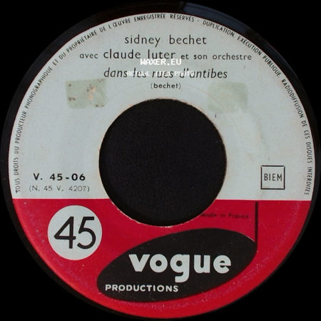 Sidney Bechet Avec Claude Lutter Et Son Orchestre / Sidney Bechet And His All Stars - Dans Les Rues D'antibes / Petite Fleur side A