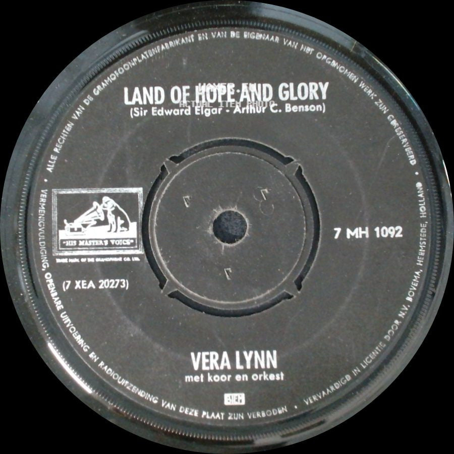 Vera Lynn - Land Of Hope And Glory / From The Time You Say Goodbye (The Parting Song) side A