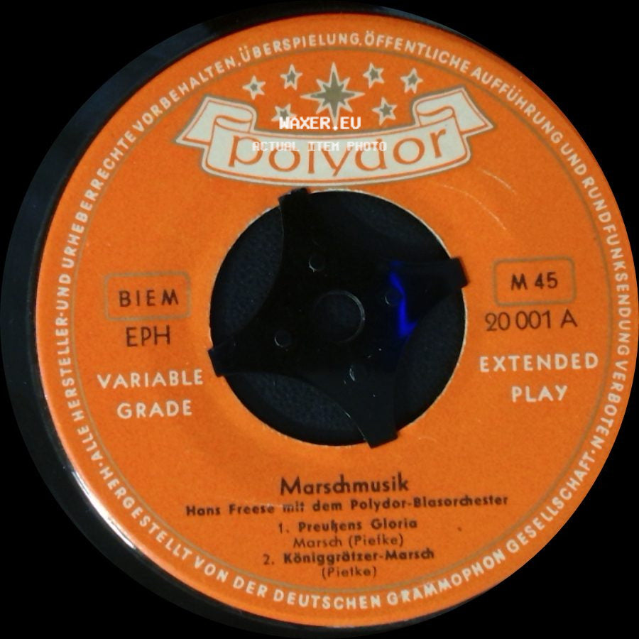 Hans Freese Mit Dem Polydor-Blasorchester / Musikkorps Des Bundesgrenzschutz Kommandos Nord - Marschmusik / Marschmusik side A
