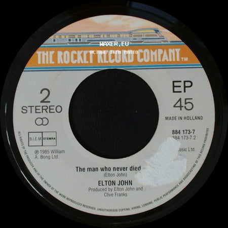 Elton John - Nikita / The Man Who Never Died side B