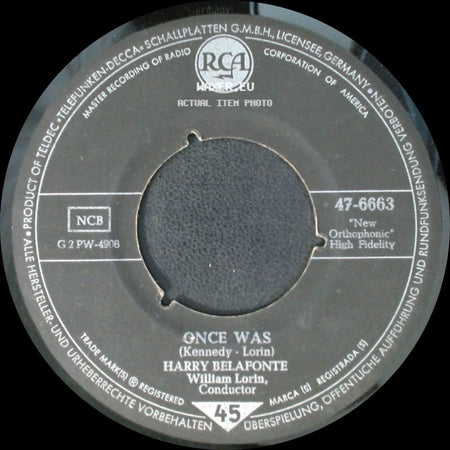 Harry Belafonte - Once Was / Jamaica Farewell side A