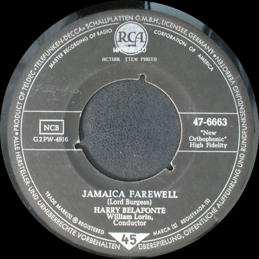 Harry Belafonte - Once Was / Jamaica Farewell side B