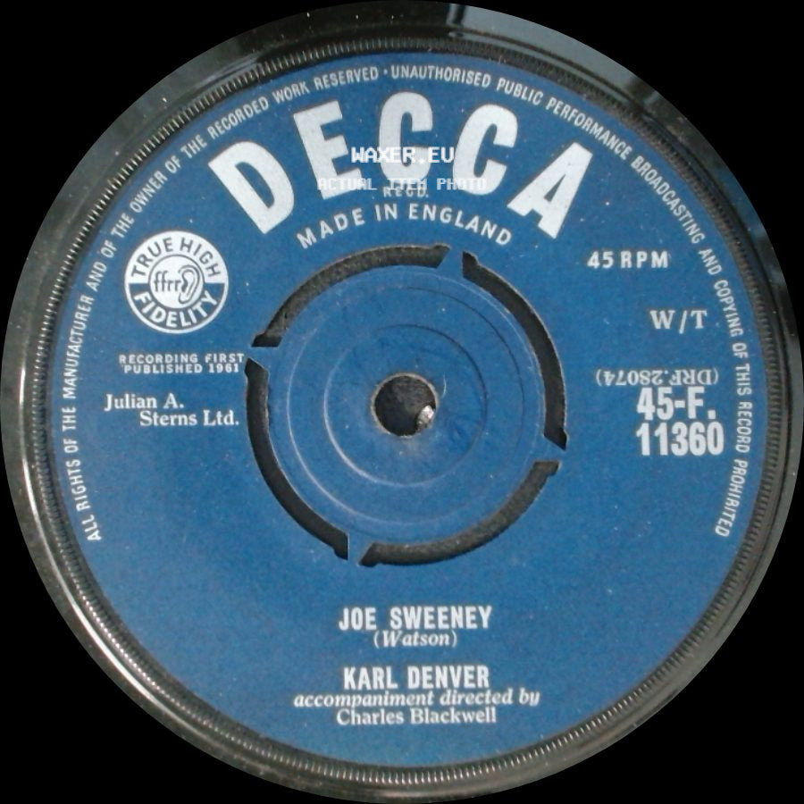 Joe Sweeney / Karl Denver - Unknown Title A / Marcheta side A