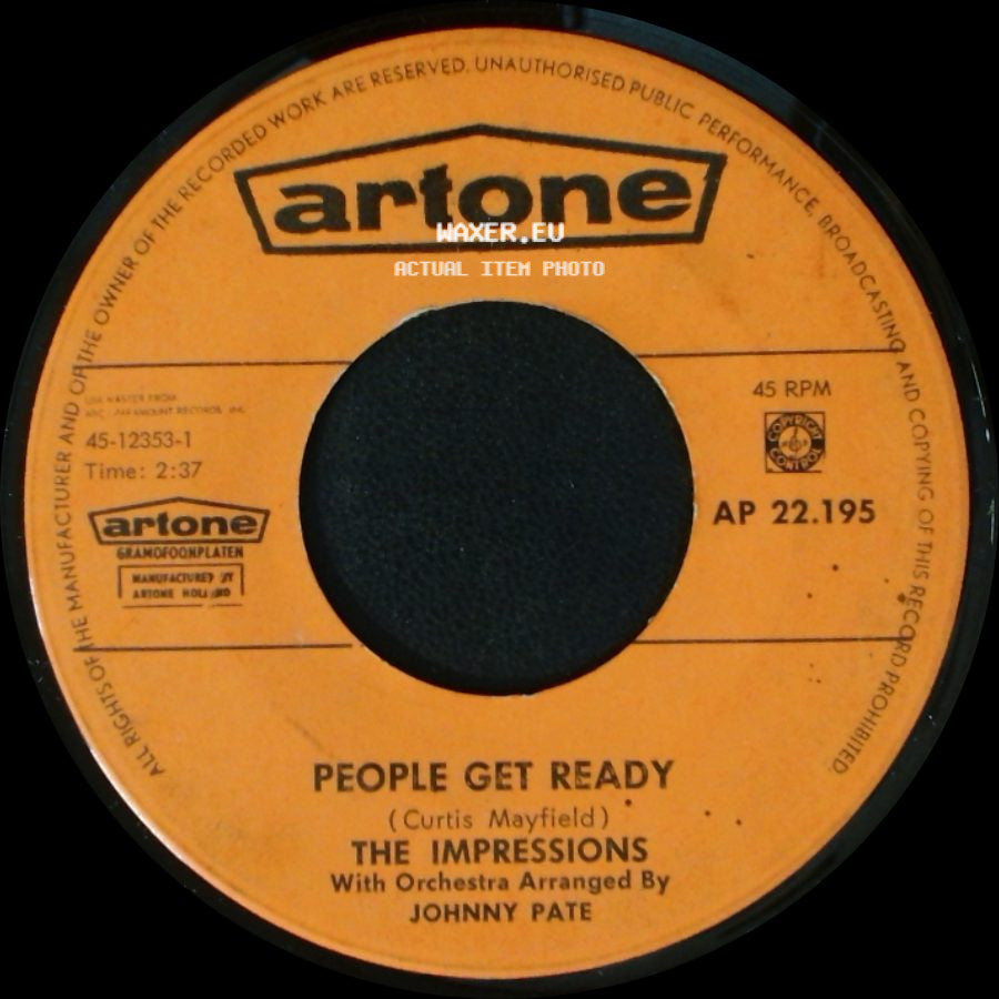 The Impressions - People Get Ready / I've Been Trying side A
