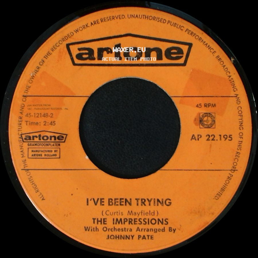 The Impressions - People Get Ready / I've Been Trying side B