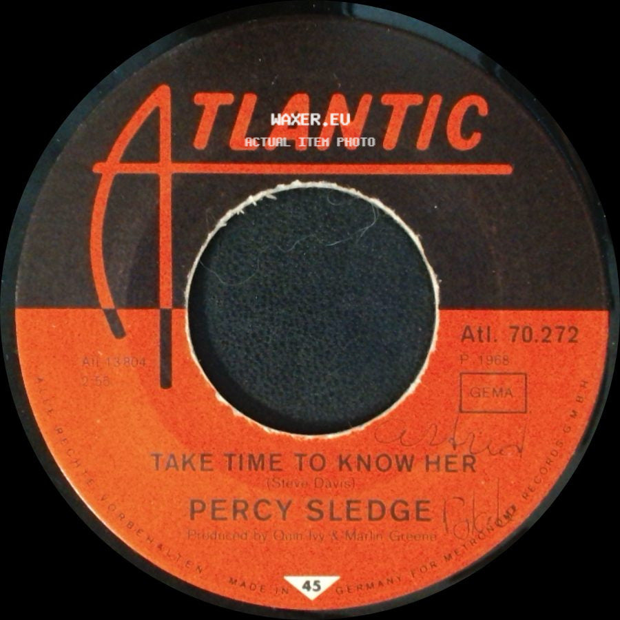 Percy Sledge - Take Time To Know Her / It's All Wrong But It's Alright side A