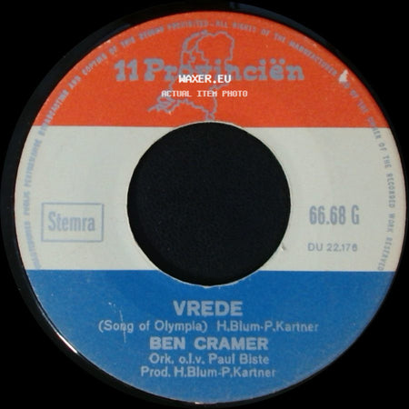 Ben Cramer - Beloofde Land / Vrede (Song Of Olympia) side B