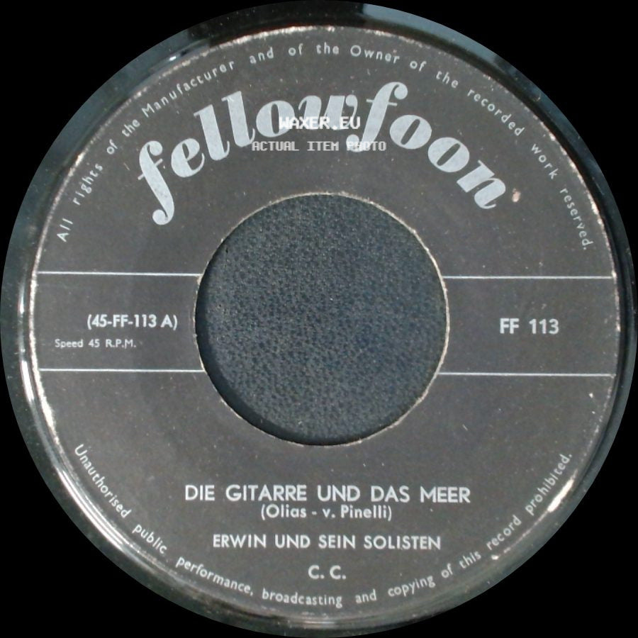 Erwin Und Sein Solisten - Die Gitarre Und Das Meer / Morgen side A