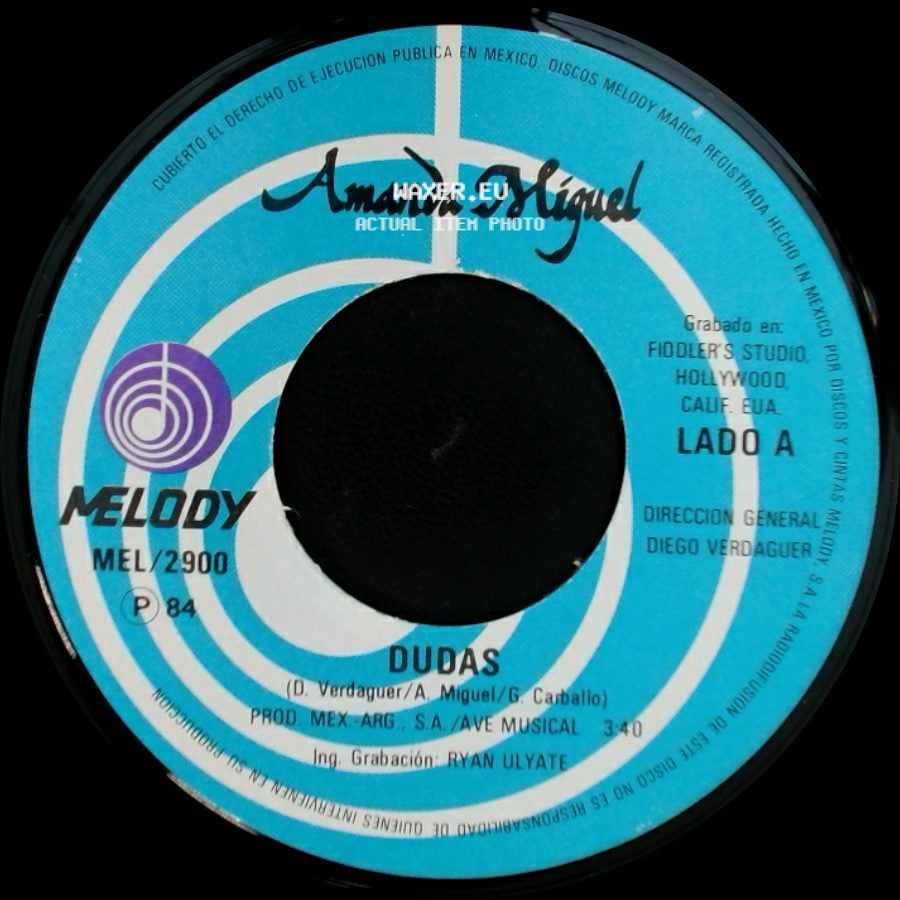 Amanda Miguel - Dudas / Amanda Al Piano Iii (Cancion De Cuna Al Reves) side A