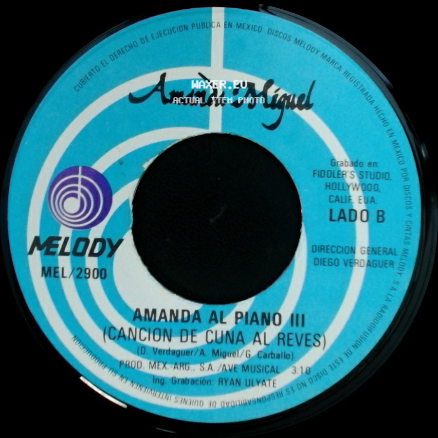 Amanda Miguel - Dudas / Amanda Al Piano Iii (Cancion De Cuna Al Reves) side B