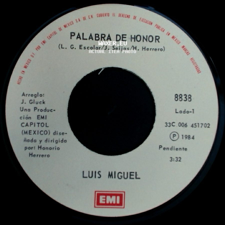 Luis Miguel - Palabra De Honor / Hablame side A