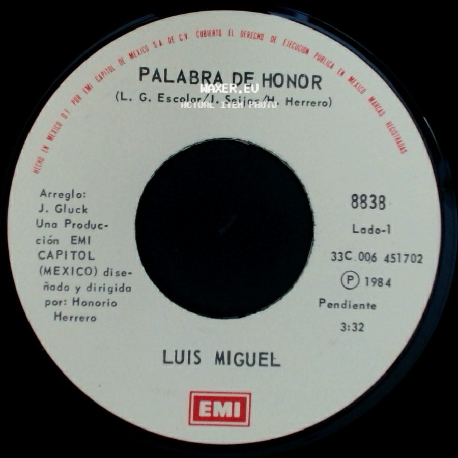 Luis Miguel - Palabra De Honor / Hablame side A