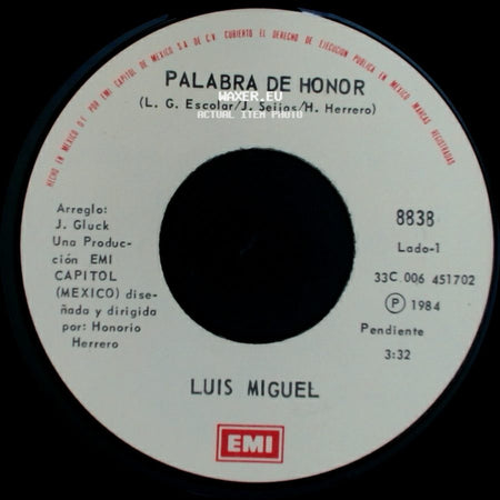 Luis Miguel - Palabra De Honor / Hablame side A