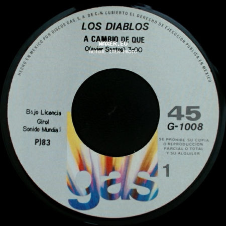 Los Diablos - A Cambio De Que / Cariño Mio side A