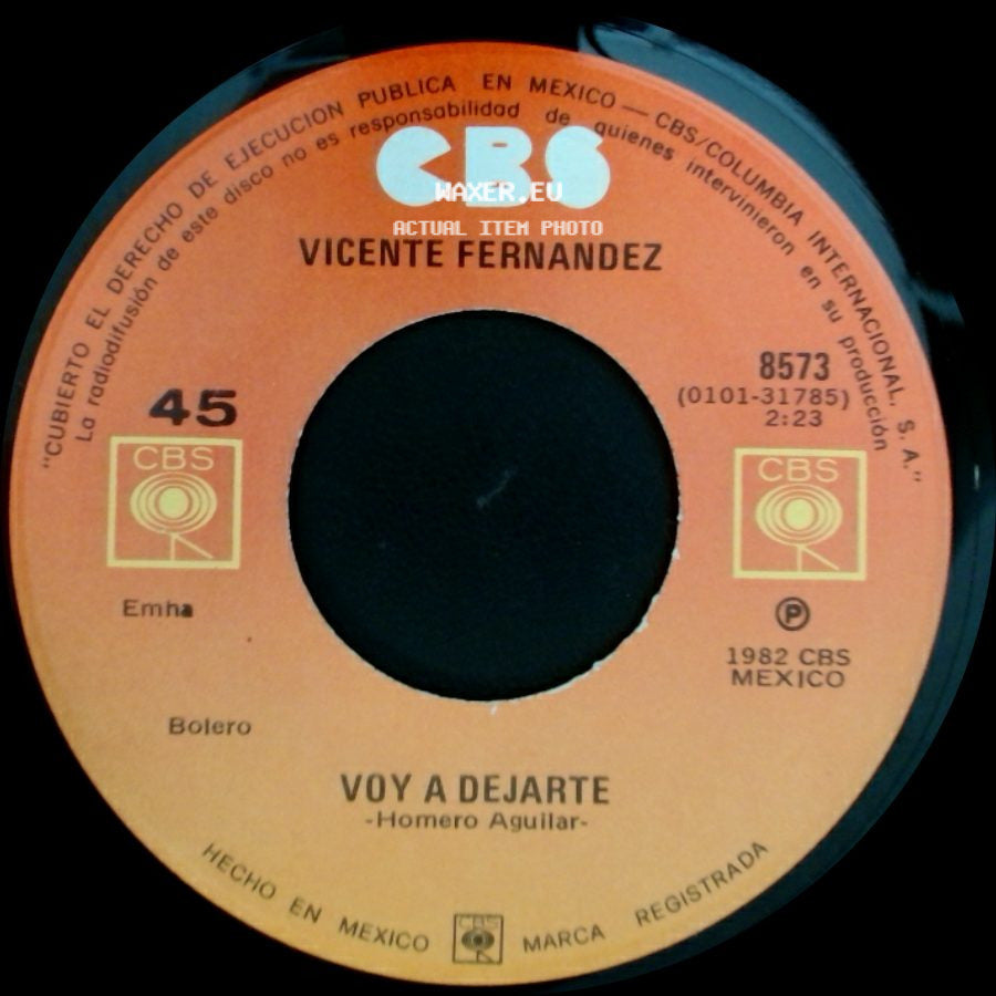 Vicente Fernandez - De 7 A 9 / Voy A Dejarte side B