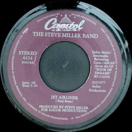 The Steve Miller Band - Babes In The Wood / Jet Airliner side B