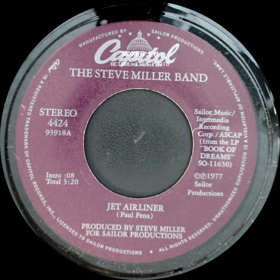 The Steve Miller Band - Babes In The Wood / Jet Airliner side B