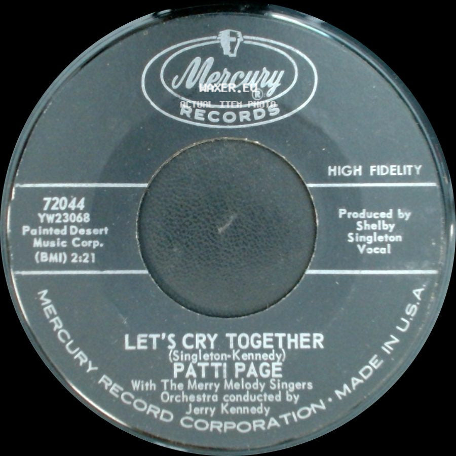 Patti Page - Let's Cry Together / Every Time I Hear Your Name side A