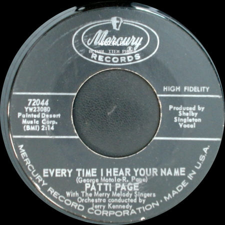 Patti Page - Let's Cry Together / Every Time I Hear Your Name side B