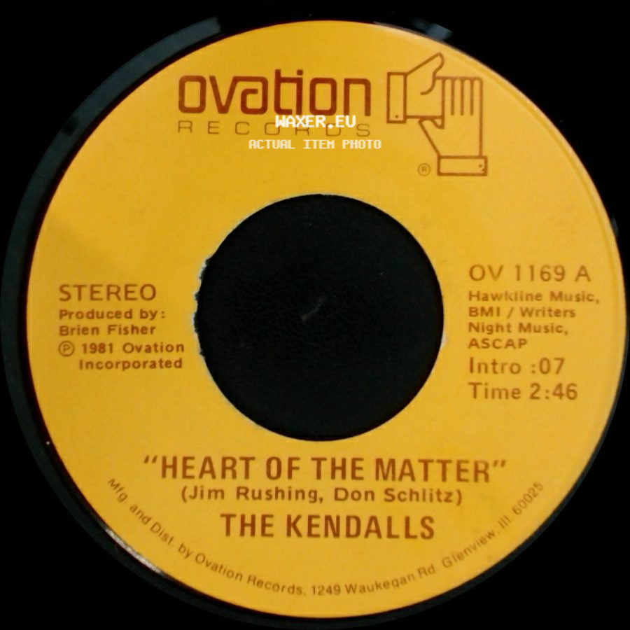The Kendalls - Heart Of The Matter / Mandolin Man side A