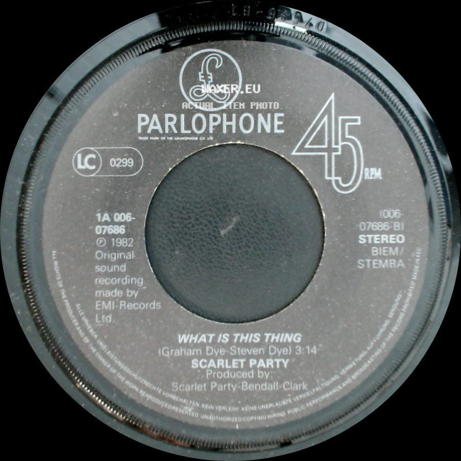 Scarlet Party - 101-Dam-Nations / What Is This Thing side B