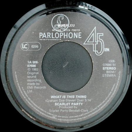 Scarlet Party - 101-Dam-Nations / What Is This Thing side B