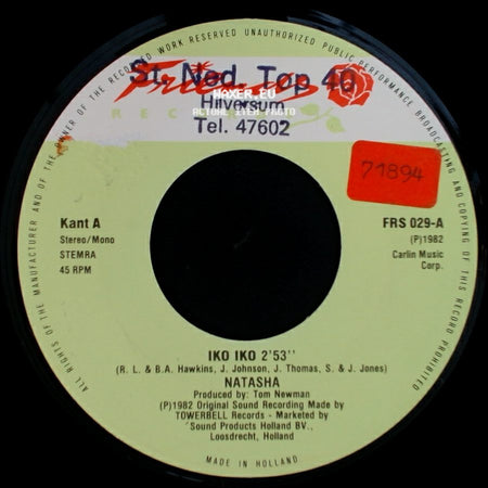 Natasha - I Should Have Known Better / Iko Iko side B