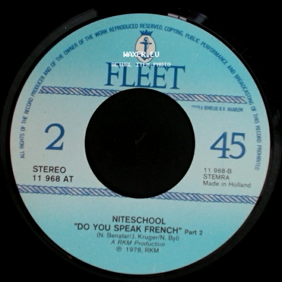 Niteschool - Do You Speak French Part 1 / Do You Speak French Part 2 side B