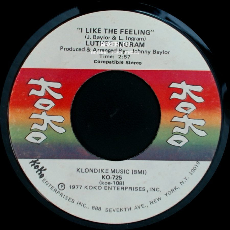 Luther Ingram - I Like The Feeling / I'm Gonna Be The Best Thing side A